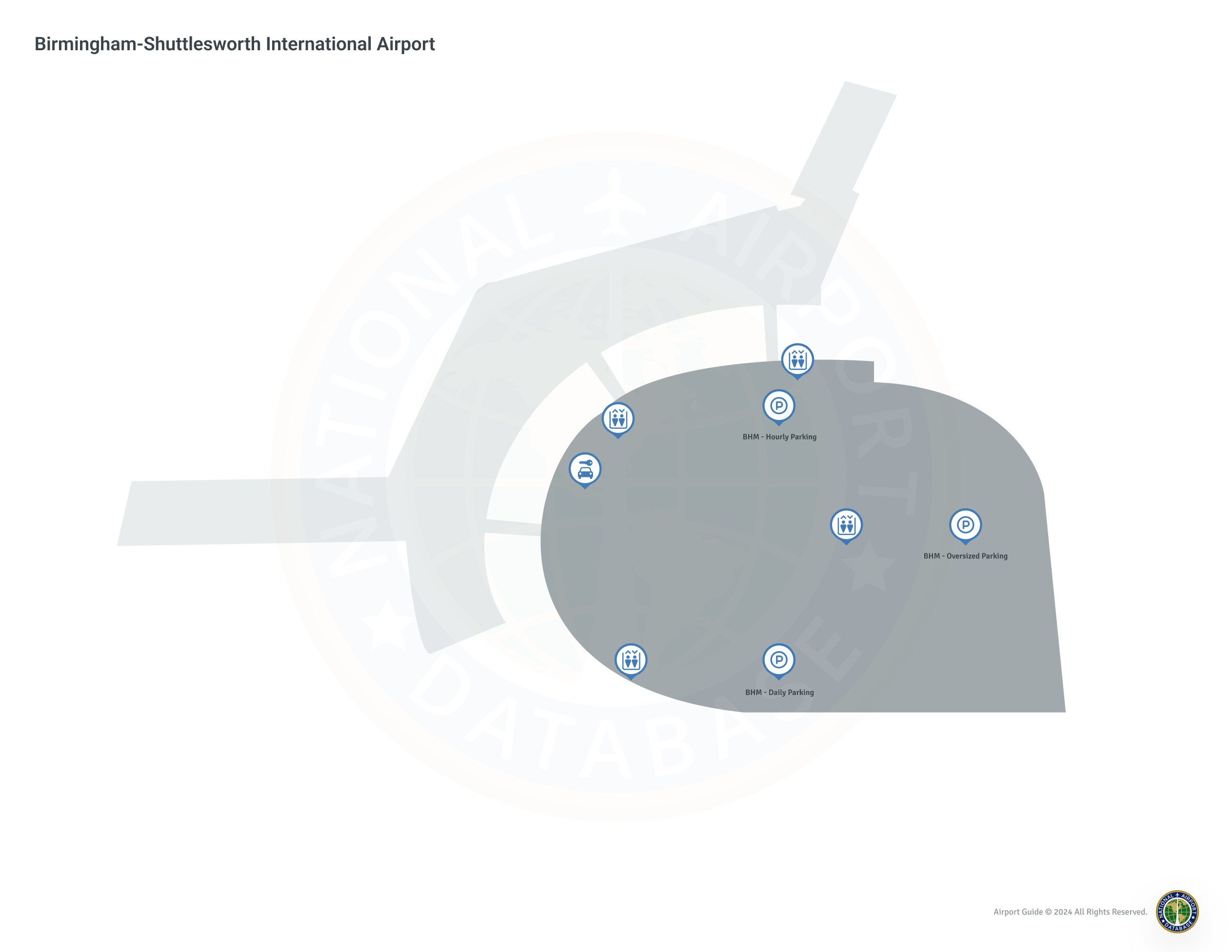 Birmingham-Shuttlesworth International Airport (BHM) Interactive Map