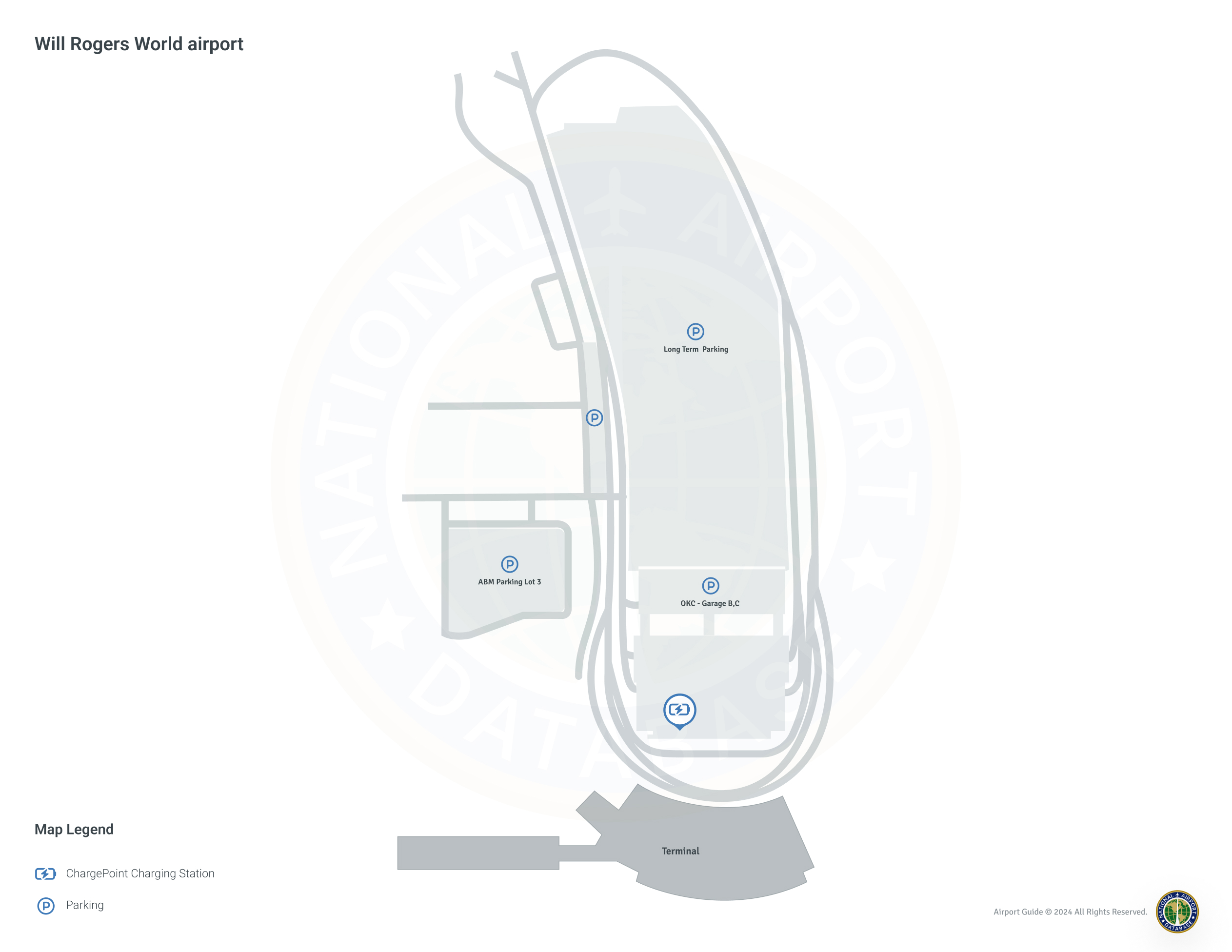 Will Rogers World Airport (OKC) Interactive Map