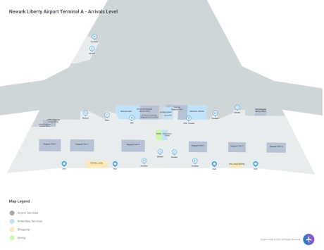 EWR Airport Terminal A Map